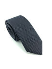 Koyu Lacivert Beyaz Noktalı Slim Kravat
