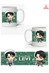 Attack On Titan Levi Ackerman Anime Temalı Beyaz Kupa Bardak Sevgiliye Arkadaşa Hediye
