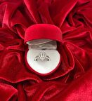 Kalpli Kutu İçerisinde Kalpli Ayarlanabilir Yüzük Hediye Paketi