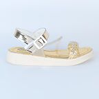 Poliva 4560 Düz Simli Kız Çocuk Sandalet