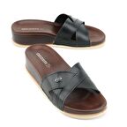 Gezer 15203 Siyah Kadın Günlük Düz Terlik