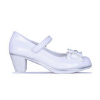 Alens Lunedi Beyaz Rugan 4Cm Topuklu Kız Çocuk Ayakkabı