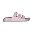 Pienn 3 Tokalı Simli Kadın Düz Terlik