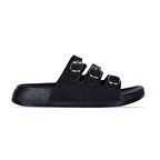 Pienn 3 Tokalı Simli Kadın Düz Terlik