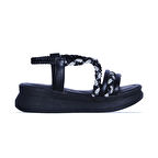 Ayakcenter By10 Ayışığı Siyah Kadın Düz Sandalet