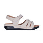 Ayakcenter 1108 Serra Cırtlı Kadın Düz Sandalet