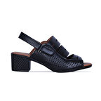 Ayakcenter Fl2 Siyah 5cm Kadın Topuklu Sandalet