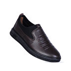 Baloğlu 1016 Kahve Kauçuk %100 Deri Erkek Loafer Ayakkabı