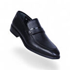 Censay 420 Siyah Maçka Kauçuk %Deri Erkek Klasik Ayakkabı