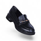 Ayakcenter 308 Cilt Nosima Siyah Kadın Loafer Ayakkabı