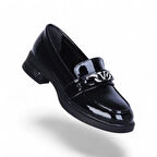 Ayakcenter 502 Rugan Nosima Siyah Kadın Loafer Ayakkabı