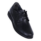 Alme 3004 Siyah Kauçuk Erkek Deri Casual Ayakkabı