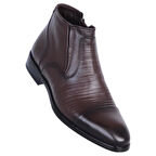 Censay 137 Kahve Antik Erkek %100 Deri Kürklü Bot