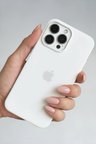 IPhone 15 PRO MAX Uyumlu Kılıf Logolu Lansman Soft Yumuşak Içi Kadife Silikon Kapak