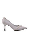 Ayakmod 312039 Gümüş Saten Kadın Stiletto