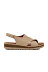 Bej Cırtlı Kadın Sandalet 492129 Z