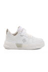 Beyaz Gümüş Cırtlı Unisex Çocuk Spor Ayakkabı 1603 B
