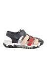 Lacivert Kırmızı Cırtlı Erkek Çocuk Spor Sandalet 173101 P