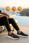 Siyah Beyaz Fileli Hafif Esnek Hafızalı Taban Unisex Spor Ayakkabı Flexnova M