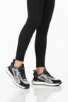 Gri Siyah Fileli Hafif Esnek Hafızalı Taban Unisex Spor Ayakkabı PCI-10106 G