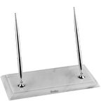 Scrikss Masa Takımı Beyaz Mermer (Chrome Çift Dolmakalem)