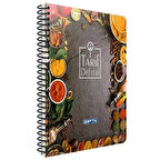 GIPTA SPİRALLİ SERT KAPAK TARİF DEFTERİ 22x26 140 YAPRAK (1299)