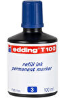 EDDİNG T100 PERMANENT MARKÖR MÜREKKEBİ MAVİ 100ml