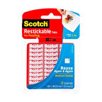 SCOTCH R100 ÇİFT TARAFLI KARE ŞEFFAF BANT 25x25mm