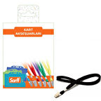 SARFF METAL KLİPSLİ SİYAH EKO ASKI İPİ BLİSTER - 10ADET