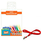 SARFF METAL KLİPSLİ KIRMIZI EKO ASKI İPİ BLİSTER - 10ADET