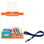 SARFF METAL KLİPSLİ LACİVERT EKO ASKI İPİ BLİSTER - 10ADET