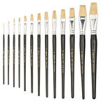 Bigpoint 358F Serisi Beyaz Doğal Kıl Düz Kesik Fırça No: 14