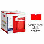 Tanex 12x21 Motex Çizgili Flo Kırmızı Etiket 800 Adet