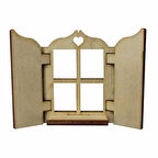 Hobi-Art KD 322 Pencere Figürlü Mini Ahşap Obje