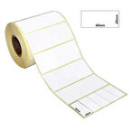 Kuşe Barkod Etiketi 40x20mm Yanyana 5 li Bitişik (5000 li)