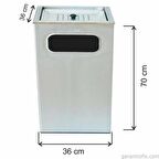 Garanti Metal 1351 Küllüklü Kare  Çöp Kovası (100 Litre)