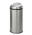 45 Lt Pratik Kapaklı Çöp Kovası Paslanmaz ( 1 Adet )