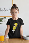 Tweety Baskılı Unisex Çizgi Film Çocuk Tişört (1-12 YAŞ)