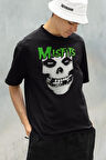 Misfits Müzik Grubu Baskılı Unisex Oversize Tişört