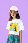 Tom Ve Tweety Baskılı Unisex Çizgi Film Çocuk Tişört (1-12 YAŞ)