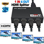 Anunnaki 4 Port HDMI Splitter | 4K UHD Full HD 1080p Monitör Çoklayıcı Adaptör