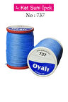 Oyalı 4 Kat Suni İpek İplik İğne Oyası Boncuk İpi Tığ Oyası No:737