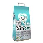Sanicat clumping white 10lt cotton fresh topaklanan kedi kumu