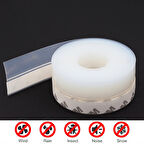 Hava Geçirmez Kapı Altı Pencere Bandı Böcek Önleyici Şeffaf 38mm Şerit Bant 3Metre
