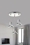 Yonca 3'lü Modern Sarkıt 1 Yıl Garantili Led Avize 