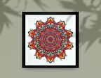 Mandala, el boyaması, çerçeveli tablo