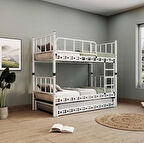 Reyo Zambak Yavrulu Genç Çocuk Odası Metal Ranza ve Karyola 90x190