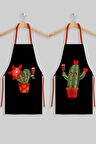 Ays Home 2'li Kaktüs Desen Mutfak Önlüğü Seti