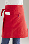 Ays Home Şef Garson Kafe Aşçı Barista Kırmızı Yarım Önlük Mutfak Önlüğü Masterchef Cafe Restaurant