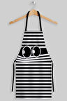 Ays Home Siyah Beyaz Dürbün Mutfak Önlüğü